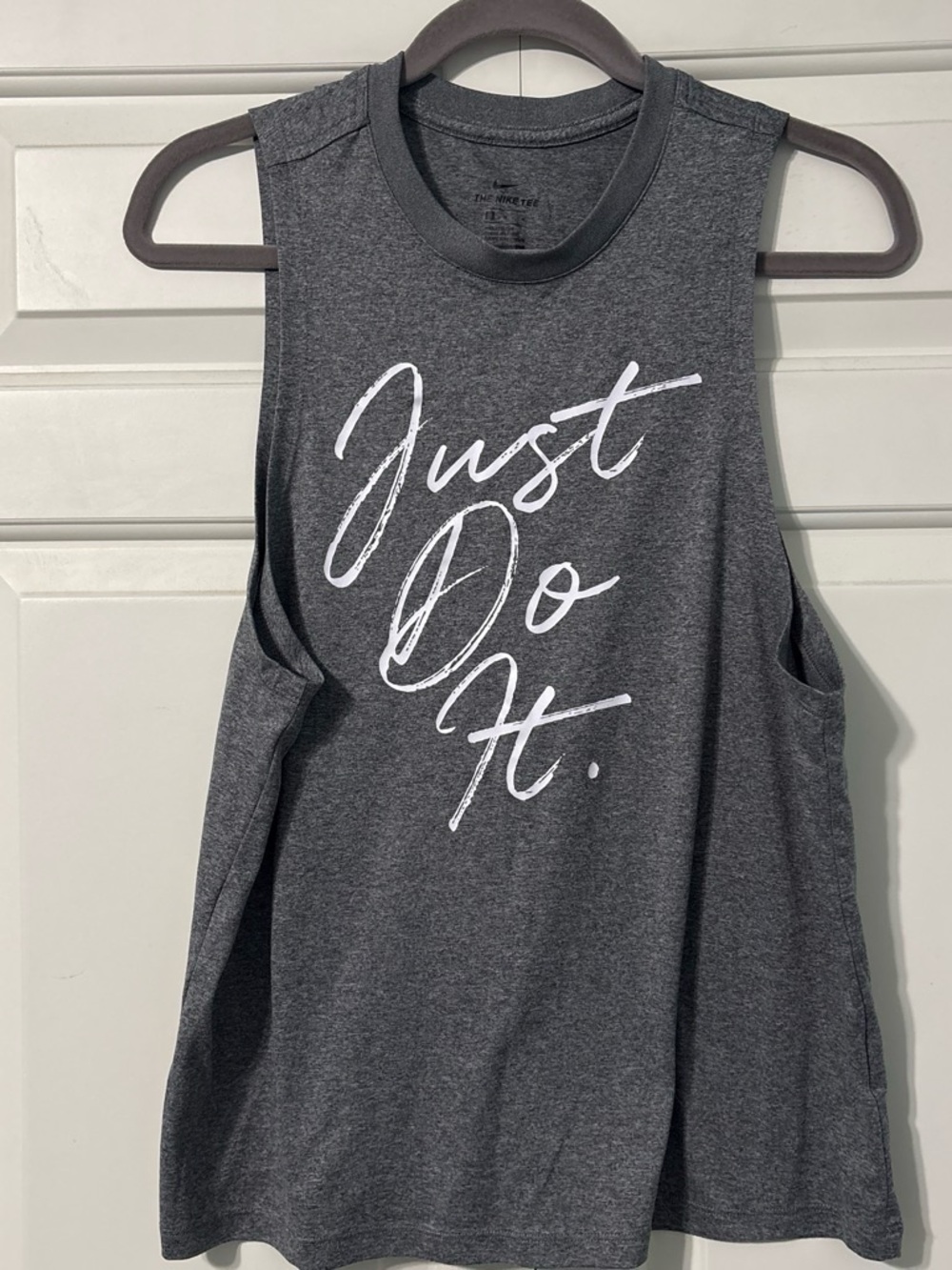 Nike Women's Dark Gray Sleeveless 'Just Do It.' Tank